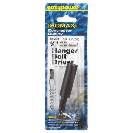 Eazypower Eazypower Isomax Hex 1/4 in.-20 X 2-1/2 in. L Screwdriver Bit Adapter Steel 1 pc 81291